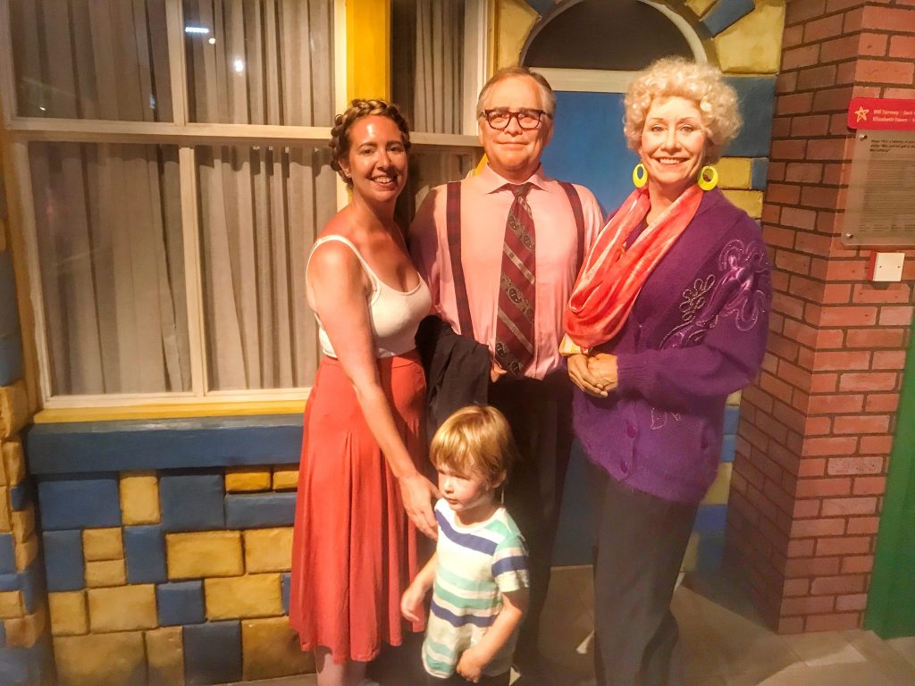 Nicola, Dexter and "Jack and Vera Duckworth" Madame Tussauds Blackpool