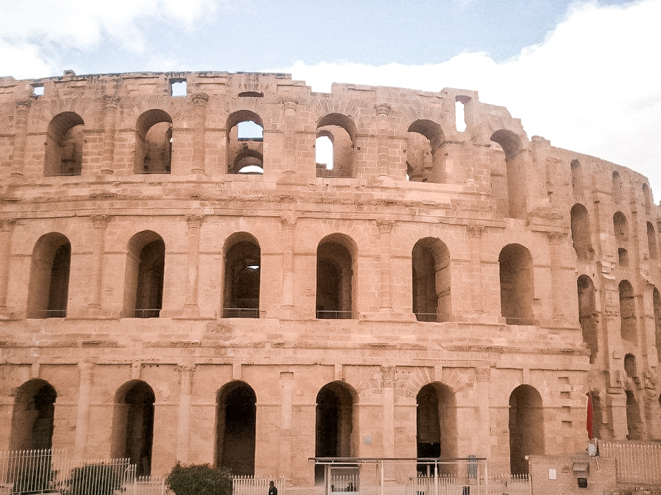 Outside El Djem's amphitheatre