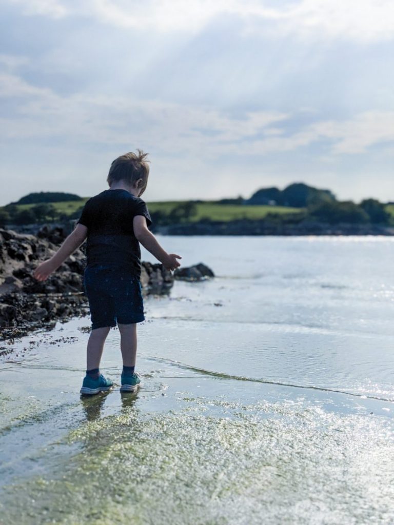 Dexter on the jetty of Isle of Whihorn