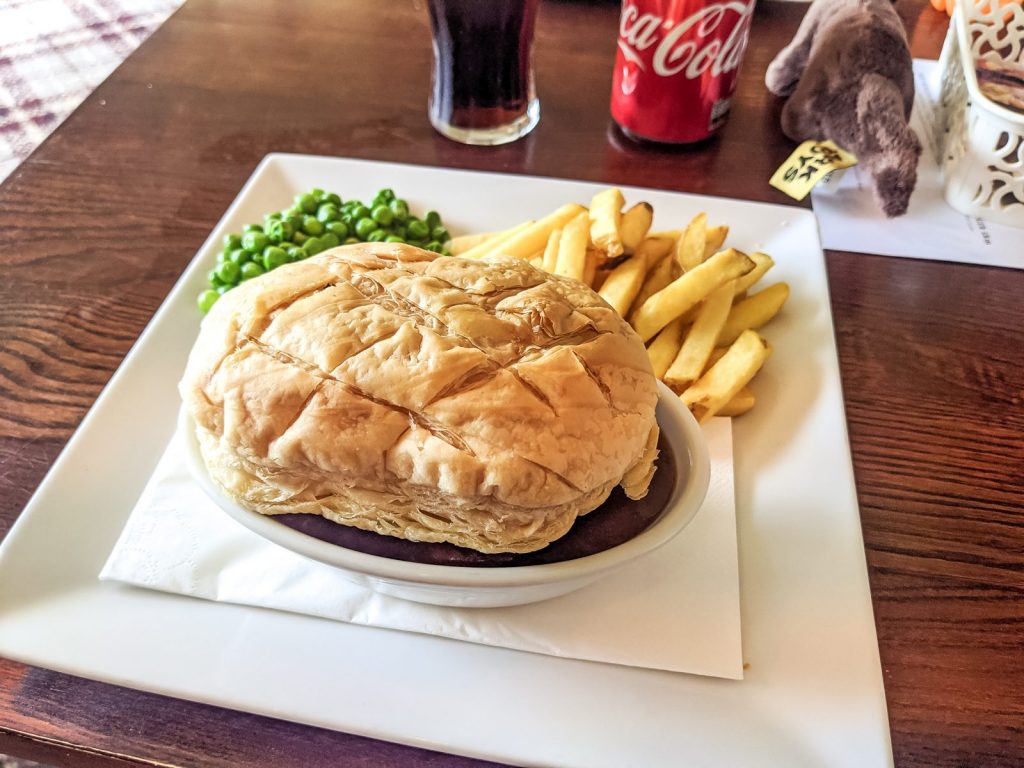 Steak and Ale pie at Jolly Harvester