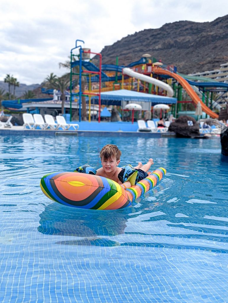 dexter at the taurito water park