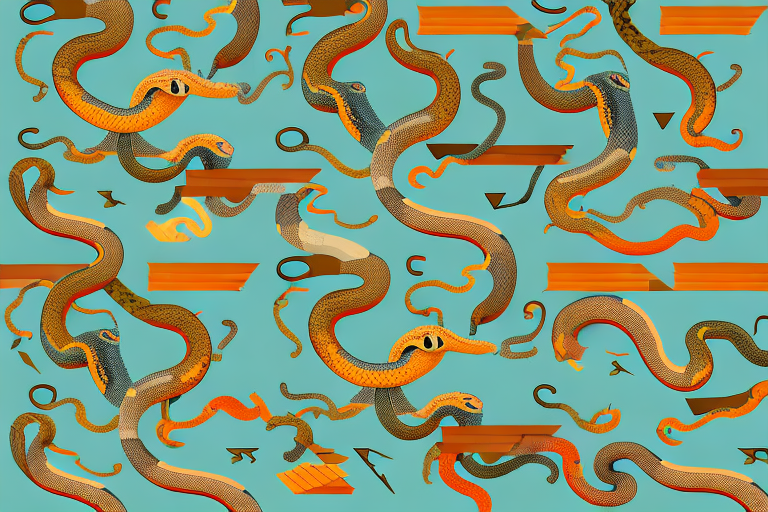 A few different species of snakes commonly found in spain