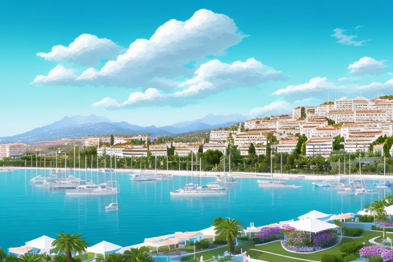 A picturesque marbella cityscape