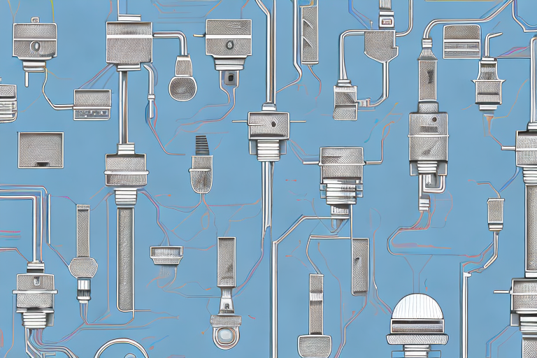 Various types of electrical plugs and sockets